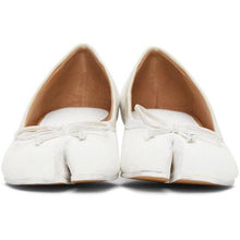 Maison Margiela White Linen Tabi Ballerina Heels
