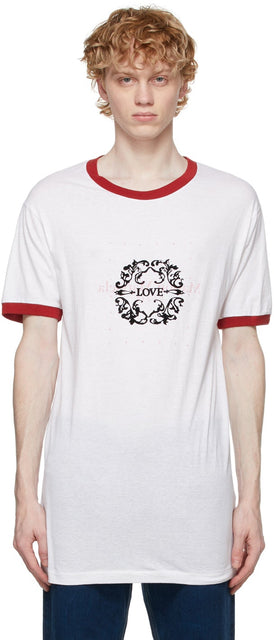 Maison Margiela White 'Love' T-Shirt - T-shirt Maison Margiela White 'Love' - Maison Margiela 화이트 'Love'티셔츠