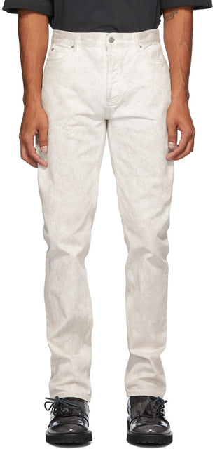 Maison Margiela White Marble Jeans - Maison Margiela Jeune en marbre blanc - Maison Margiela 화이트 대리석 청바지