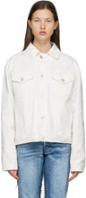 Maison Margiela White Oversized Denim Jacket - MAISON MARGIELA Veste en denim surdimensionnée blanche - Maison Margiela White 대형 데님 재킷