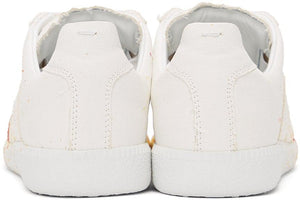 Maison Margiela White Paint Drop Replica Sneakers