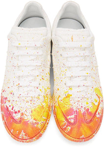 Maison Margiela White Paint Drop Replica Sneakers