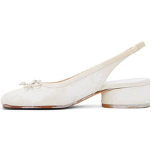 Maison Margiela White Painted Tabi Slingback Heels