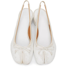 Maison Margiela White Painted Tabi Slingback Heels