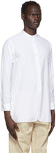 Maison Margiela White Poplin Collarless Shirt