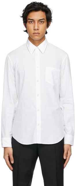 Maison Margiela White Poplin 'Memory Of' Shirt - MAISON MARGIELA BLANCHE POPLIN 'MEMORE DE' CHEMISE - Maison Margiela White Poplin 'Memory of'Shirt.