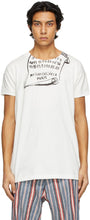 Maison Margiela White Print T-Shirt - T-shirt imprimé blanc Maison Margiela - Maison Margiela 화이트 프린트 티셔츠