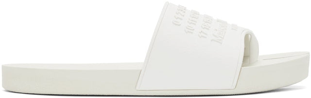 Maison Margiela White Tabi Slides - Diapositives Tabi Blanc MAISON MARGIELA - Maison Margiela White Tabi 슬라이드