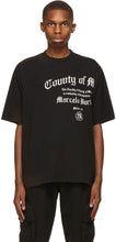 Marcelo Burlon County of Milan Black County Degree Over T-Shirt - Marcelo Burlon County of Milan Noir County Degré sur T-shirt - Marcelo Burlon County of Milan Black County 학위 T 셔츠