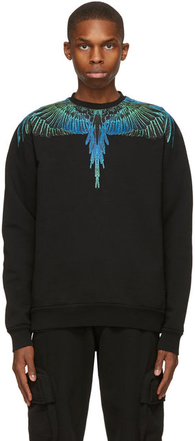 Marcelo Burlon County of Milan Black Wings Sweatshirt - Sweat-shirt de Milan Black Wings County of Milan Burlon - Marcelo Burlon County of Milan Black Wings Sweatshirt