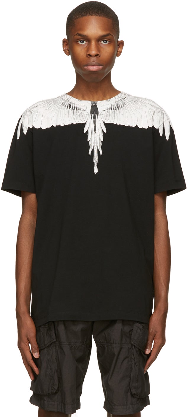 Marcelo Burlon County of Milan Black Wings T-Shirt - Marcelo Burlon County of Milan Black Wings T-shirt - Marcelo Burlon County of Milan Black Wings T 셔츠