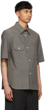 Margaret Howell Grey Odd Pocket Short Sleeve Shirt