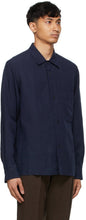 Margaret Howell Indigo Linen Oversized Shirt