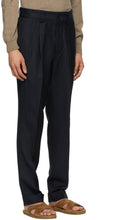 Margaret Howell Navy Wool Dense Twill Trousers