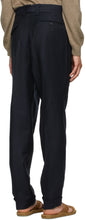 Margaret Howell Navy Wool Dense Twill Trousers