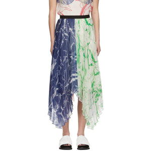Marina Moscone Multicolor PlissÃ© Skirt
