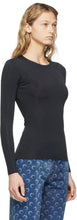 Marine Serre Black Second Skin Seasonal Moon Long Sleeve T-Shirt