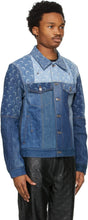 Marine Serre Blue Denim Moon Patchwork Jacket