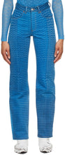 Marine Serre Blue Moonfish Skin Jeans - Jean de peau de peau de lune bleu marine - 해양 Serre Blue Moonfish 피부 청바지