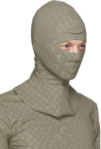 Marine Serre Grey Second Skin Printed Balaclava