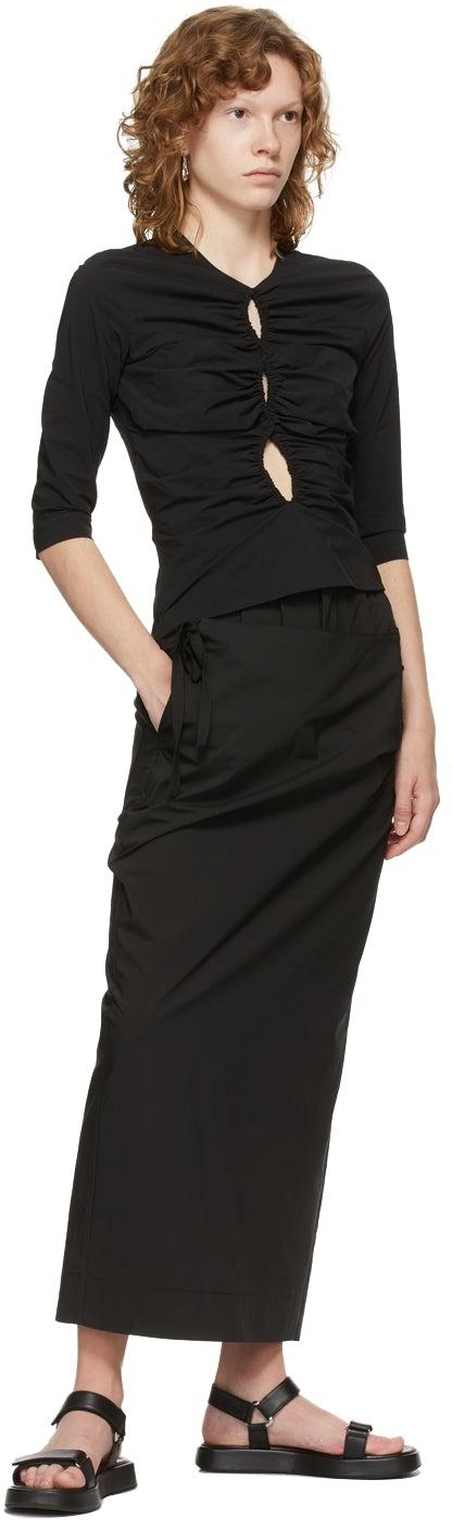 Markoo Black 'The Flap Over' Skirt