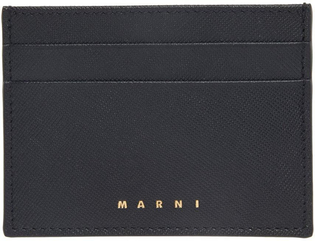 Marni Black Saffiano Card Holder - Porte-cartes Noir Saffiano Marni - 마르니 블랙 사피아노 카드 홀더