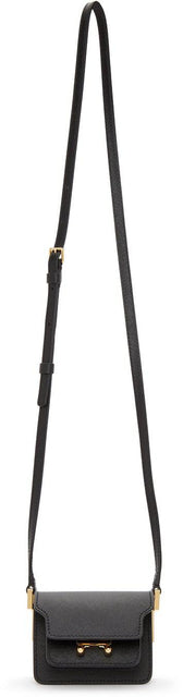 Marni Black Saffiano Micro Trunk Bag - Marni Black Saffiano Micro Trunk Sac - 마르니 검은 사피아노 마이크로 트렁크 가방