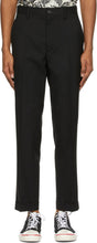 Marni Black Wool Cuffed Trousers - Pantalon enculé en laine noire Marni - 마르니 블랙 양모 커프스 바지