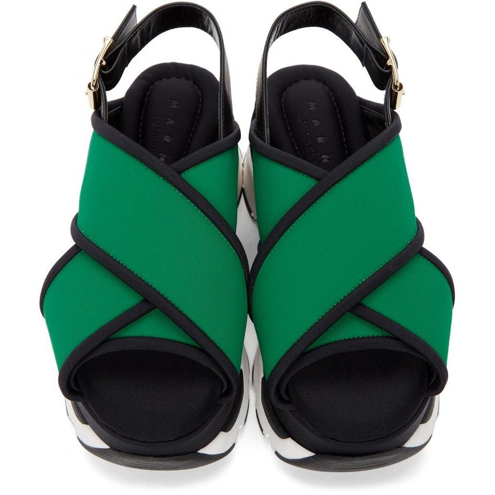 Marni Green Wedge Sandals