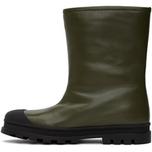 Marni Khaki Pull-On Boots