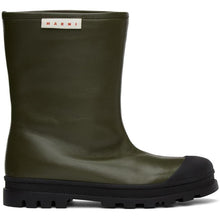 Marni Khaki Pull-On Boots