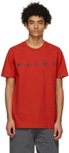Marni Red Logo T-Shirt - T-shirt de logo rouge Marni - 마르니 레드 로고 티셔츠