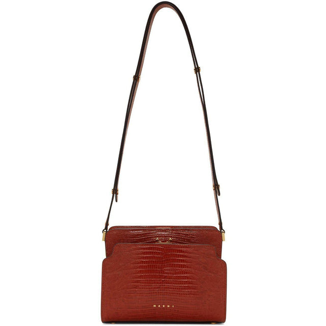 Marni Red Snake Trunk Reverse Bag