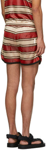 Marni Red Striped Shorts