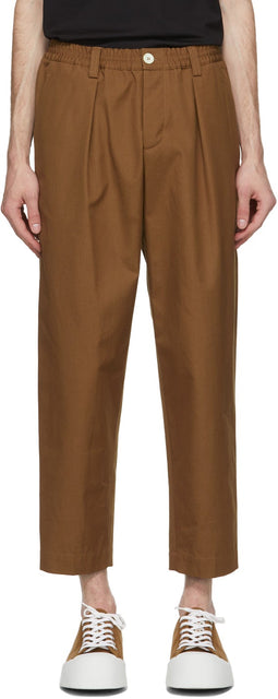 Marni Tan Twill Darted Trousers - Pantalon jet d'eau de Marni Tan Twill - Marni Tan Twill Darted 바지