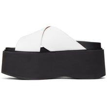 Marni White Criss-Cross Wedge Sandals