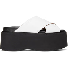Marni White Criss-Cross Wedge Sandals - Sandales Coin Criss-Criss-cross Marni Blanc - Marni White Criss-Cross Wedge Sandals.