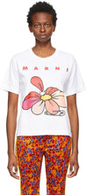 Marni White Flower T-Shirt - T-shirt de fleur blanc Marni - 마르니 화이트 플라워 티셔츠