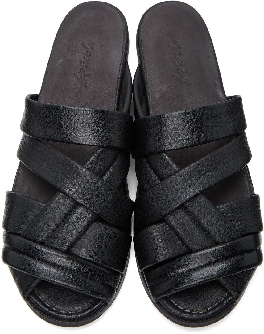 MarsÃ¨ll Black Marcella Flat Sandals