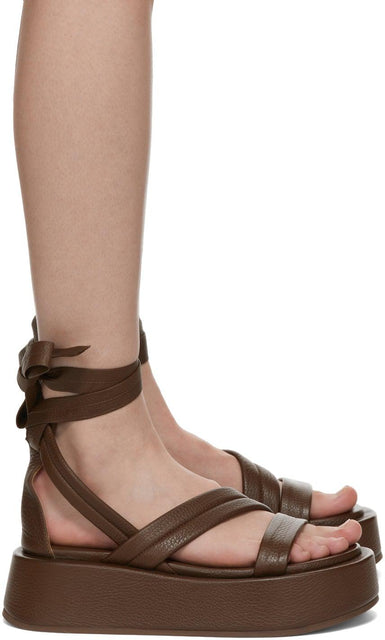 MarsÃ¨ll Brown Piattaforma Strap Sandals - Sandales de sangle de Piataforma marron Marsènes - MarsÃ¯lll Brown Piattaforma 스트랩 샌들