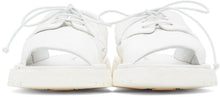 MarsÃ¨ll White Gomme Sanpomice Lace-Up Sandals