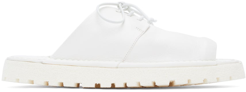 MarsÃ¨ll White Gomme Sanpomice Lace-Up Sandals - MARSÃ¨LL Blanc Gomme Sanpomice Sandales à lacets Sanpomice - MarsÃ¯lllynll White Gomme Sanpomice 레이스 업 샌들