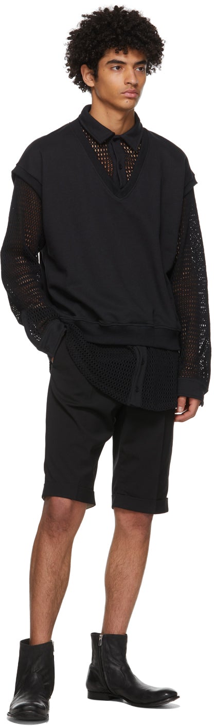 Martin AsbjÃ¸rn Black Gavin Vest Shirt