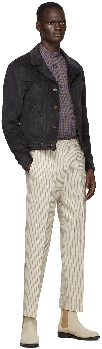 Martin AsbjÃ¸rn Purple Check Keith Shirt