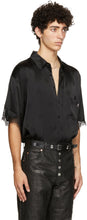 Martine Rose Black Silk Klene Short Sleeve Shirt