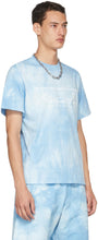 Martine Rose Blue Tie-Dye Logo T-Shirt