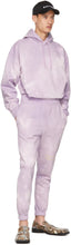 Martine Rose Purple Tie-Dye Slim Logo Sweatpants