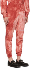 Martine Rose Red Tie-Dye Slim Logo Sweatpants