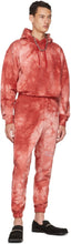 Martine Rose Red Tie-Dye Slim Logo Sweatpants