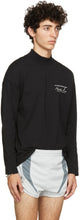 Martine Rose SSENSE Exclusive Black Funnel Neck Logo Long Sleeve T-Shirt
